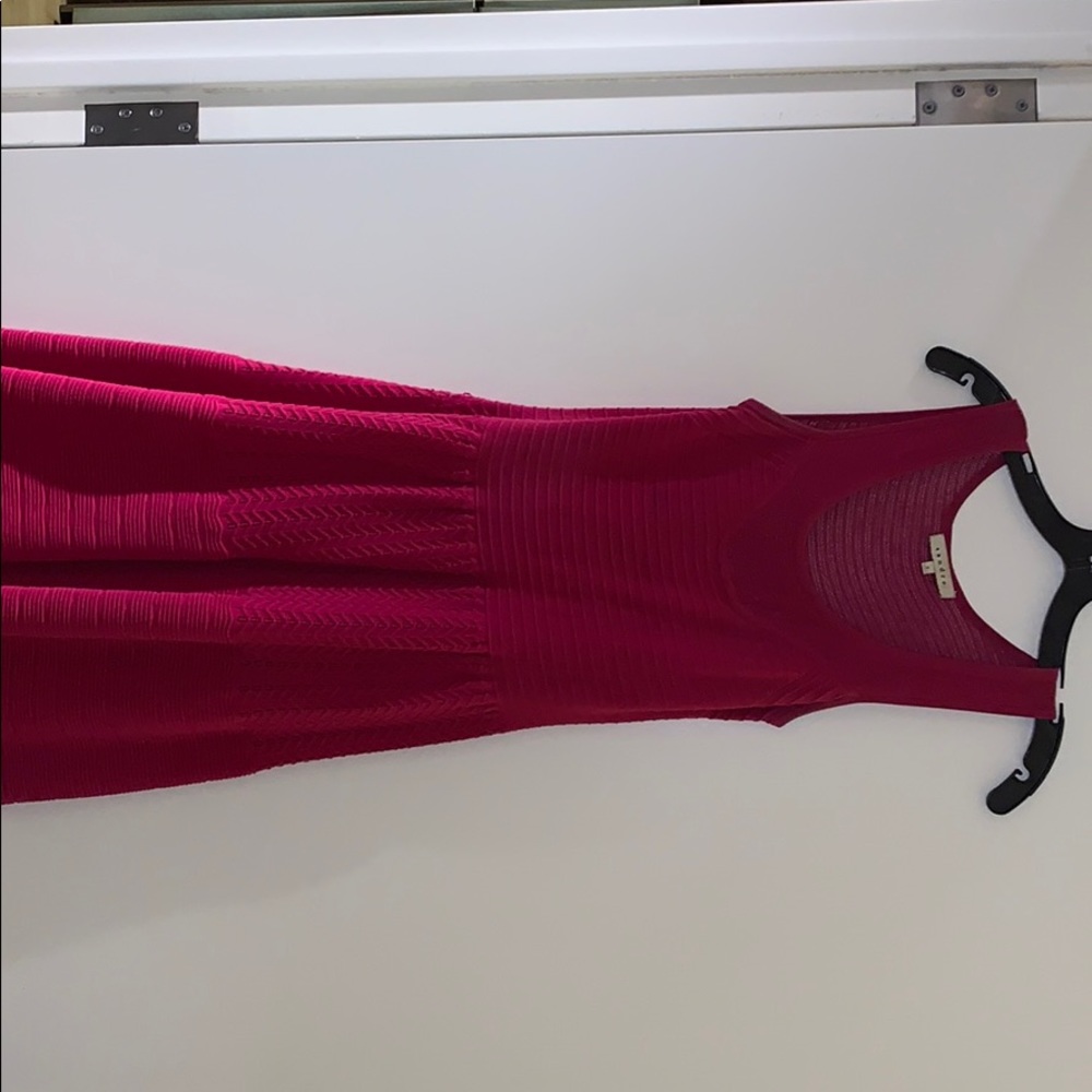 Pink Sandro knit dress.